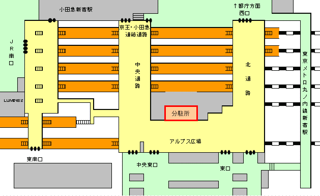 新宿駅相談所周辺の地図