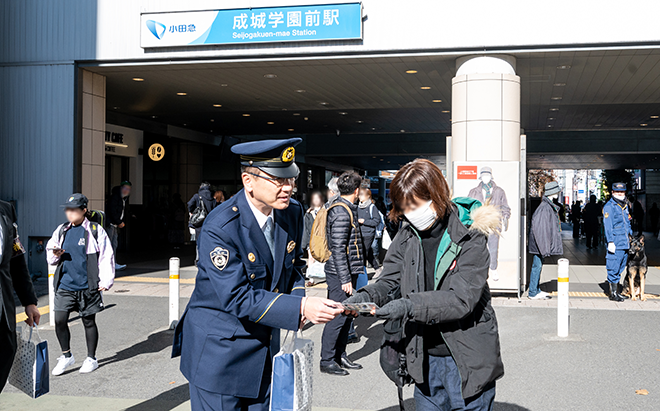 特殊詐欺被害防止キャンペーンの様子