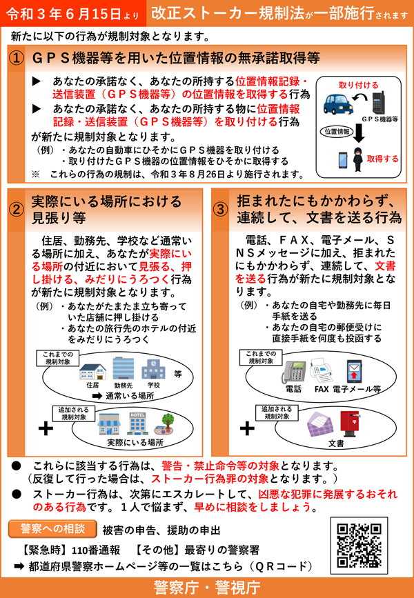 改正ストーカー規制法