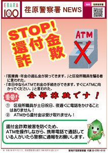 還付金詐欺について
