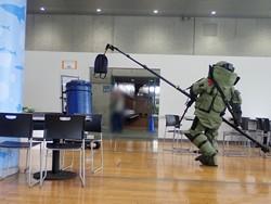 爆発物処理班の実演