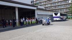 第四交通機動隊で訓練風景を見学