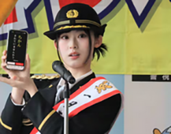 痴漢撲滅キャンペーンの様子