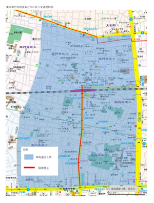 JR高円寺駅周辺地図
