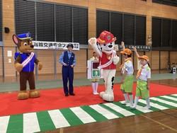 パウ・パトロールの交通安全教室の様子