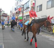 パレードでの実戦風景