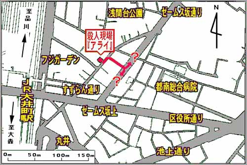 発生場所付近の地図画像