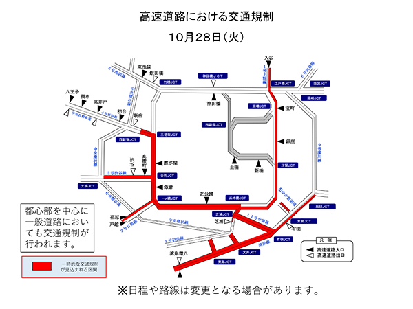高速道路における交通規制