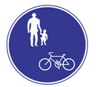 普通自転車歩道通行可の標識イラスト