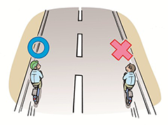 左側通行の画像