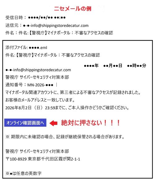 偽メール画像