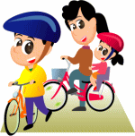 自転車に乗る人のイラスト