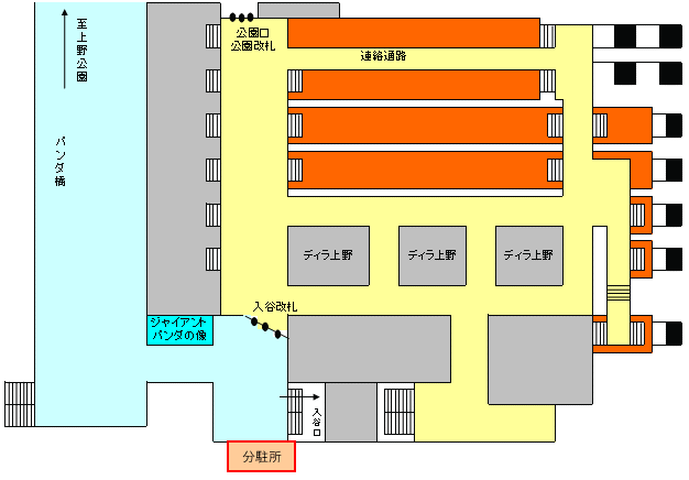 上野駅相談所周辺の地図