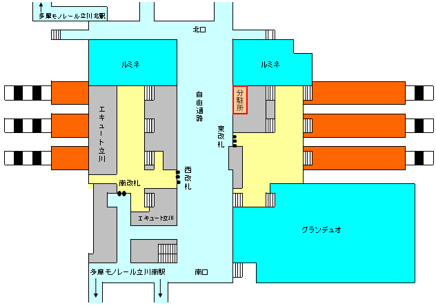 立川駅相談所周辺の地図